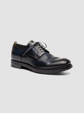 ACADEMIA 001 - Blue Leather Derby Shoes - thumb image 3,side view