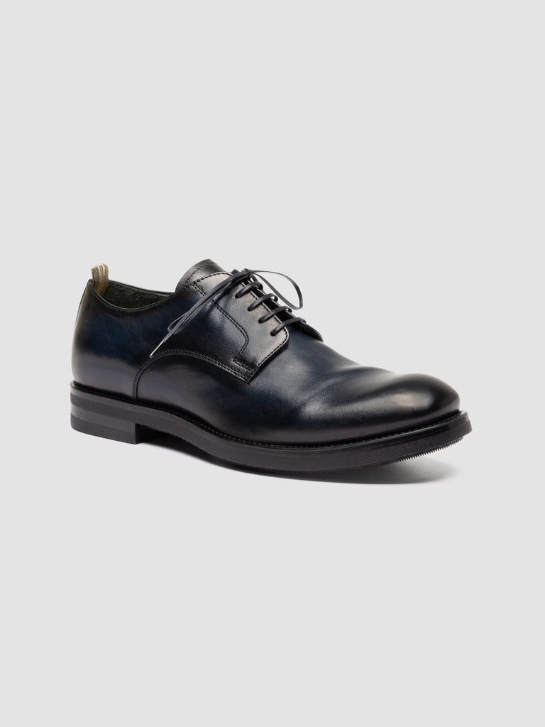 ACADEMIA 001 - Blue Leather Derby Shoes