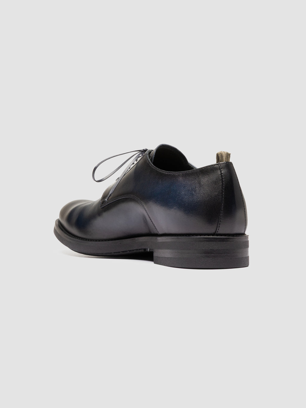 ACADEMIA 001 - Blue Leather Derby Shoes - image 4,side view