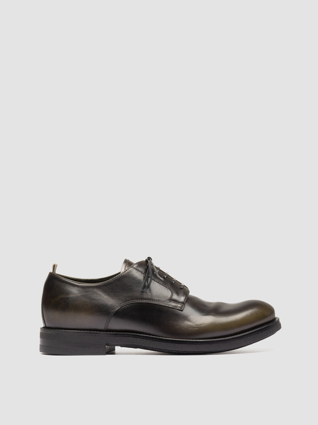 ACADEMIA 001 - Black Leather Derby Shoes - image 1,side view