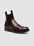 ACADEMIA 002 - Burgundy Leather Chelsea Boots - thumb image 3,side view