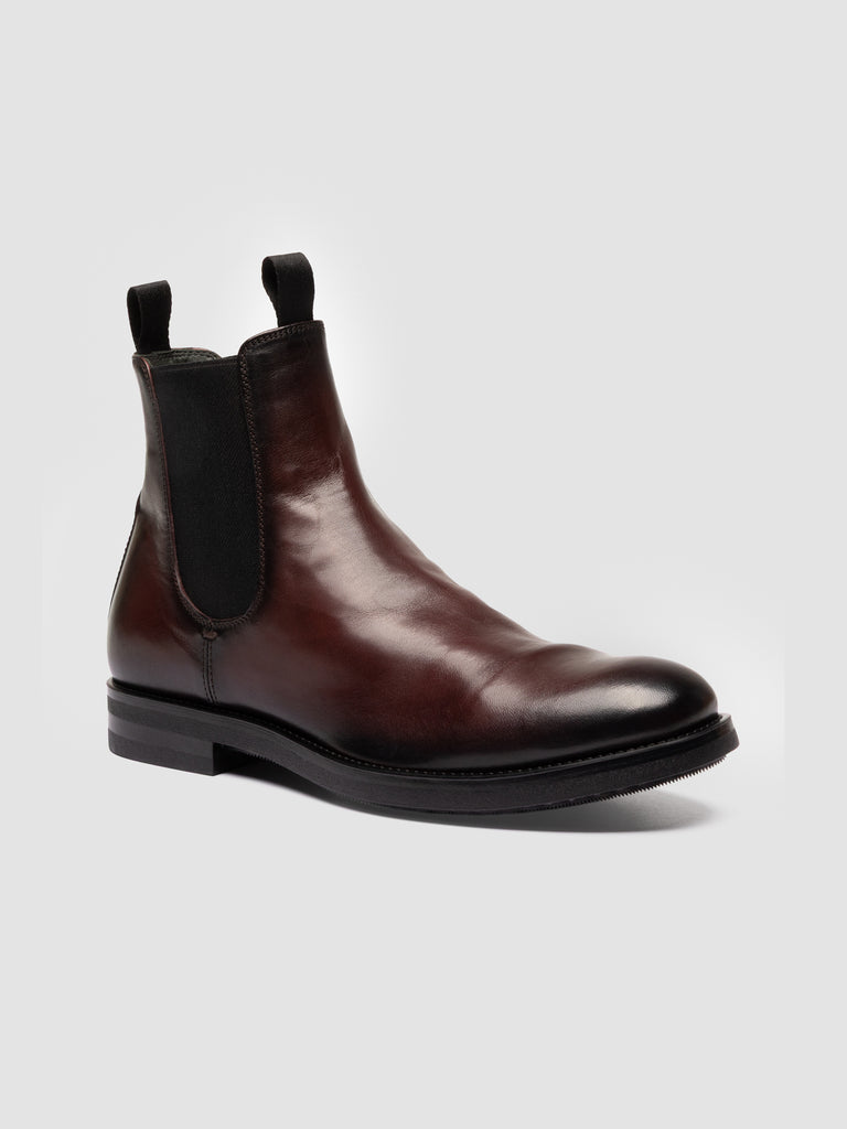 ACADEMIA 002 - Burgundy Leather Chelsea Boots