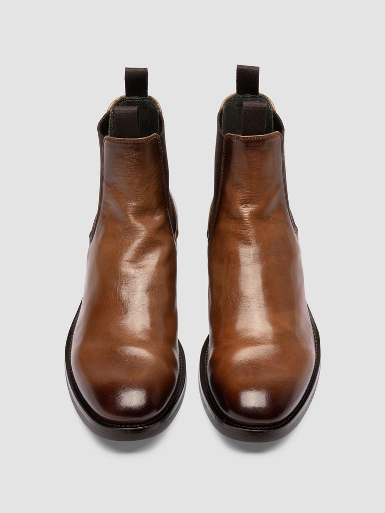 ACADEMIA 002 - Taupe Leather Chelsea Boots