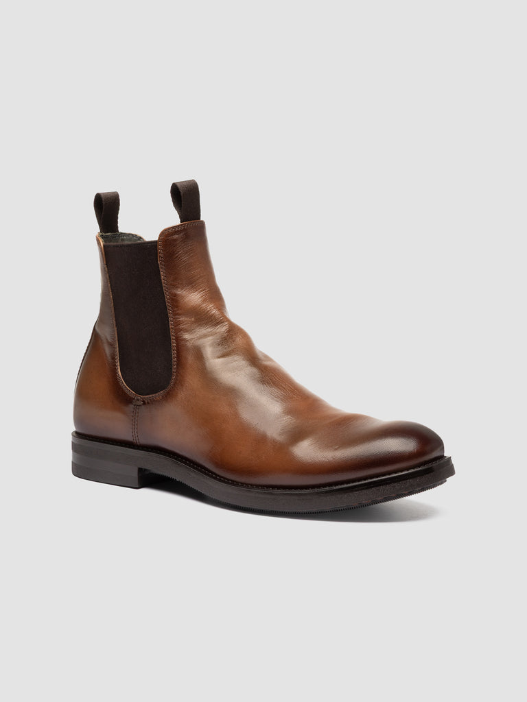 ACADEMIA 002 - Taupe Leather Chelsea Boots