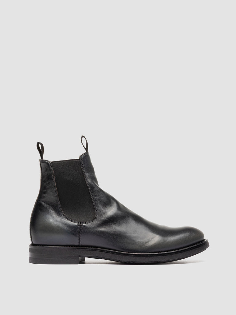 ACADEMIA 002 - Black Leather Chelsea Boots