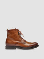 ACADEMIA 003 - Brown Leather Lace Up Boots
