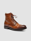 ACADEMIA 003 - Brown Leather Lace Up Boots - thumb image 3,side view