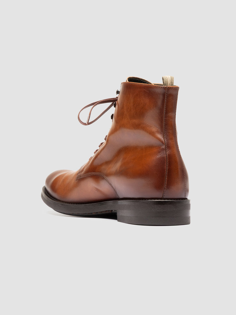 ACADEMIA 003 - Brown Leather Lace Up Boots
