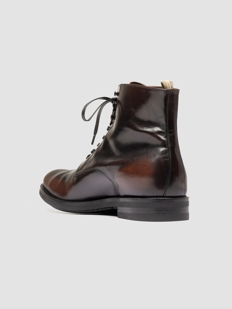 ACADEMIA 003 - Brown Leather Lace Up Boots