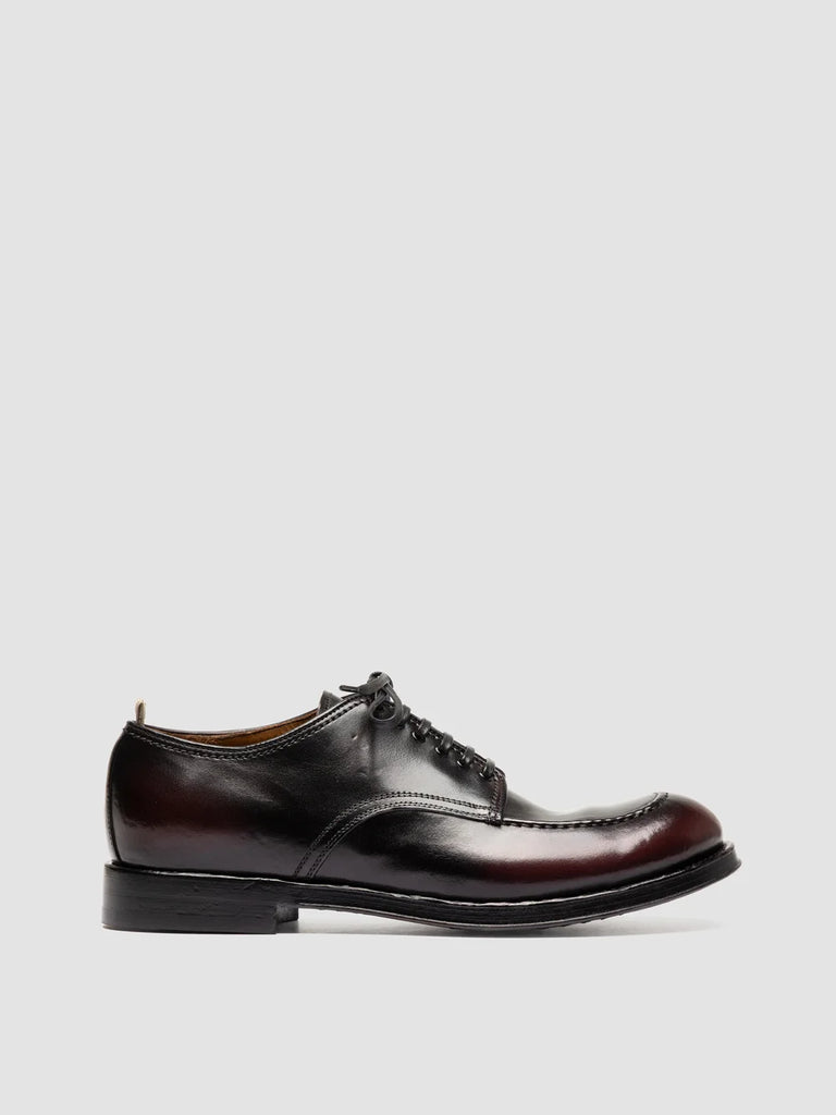 ADMIRAL 013 - Burgunderrote Derby-Schuhe aus Leder