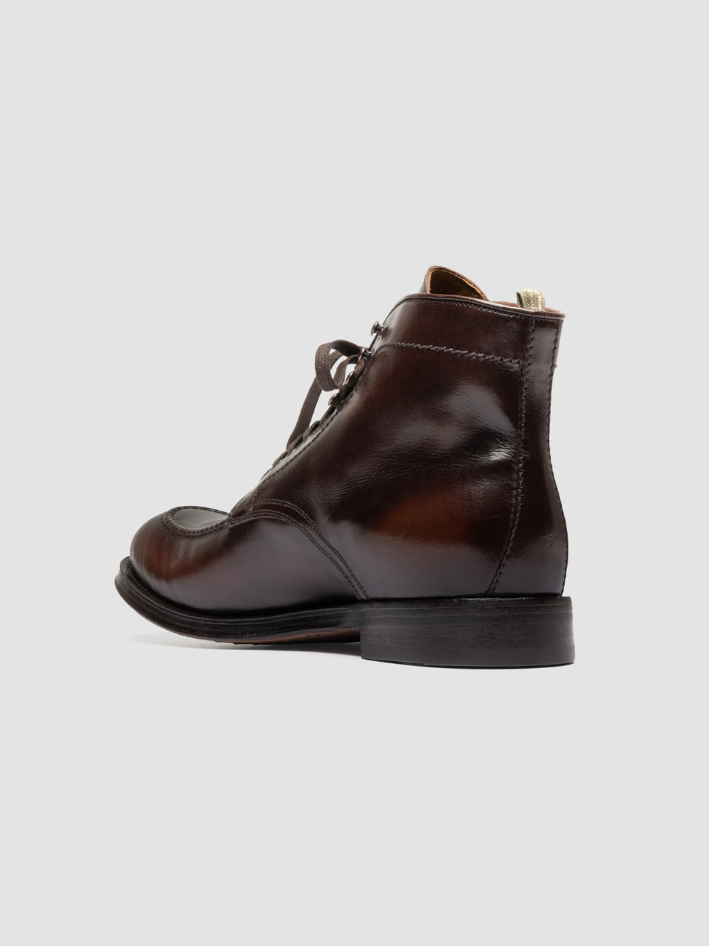 ADMIRAL 014 - Brown Leather Lace Up Boots - image 4,side view
