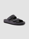 AGORÀ 010 - Navy Suede Slide Sandals - thumb image 3,side view