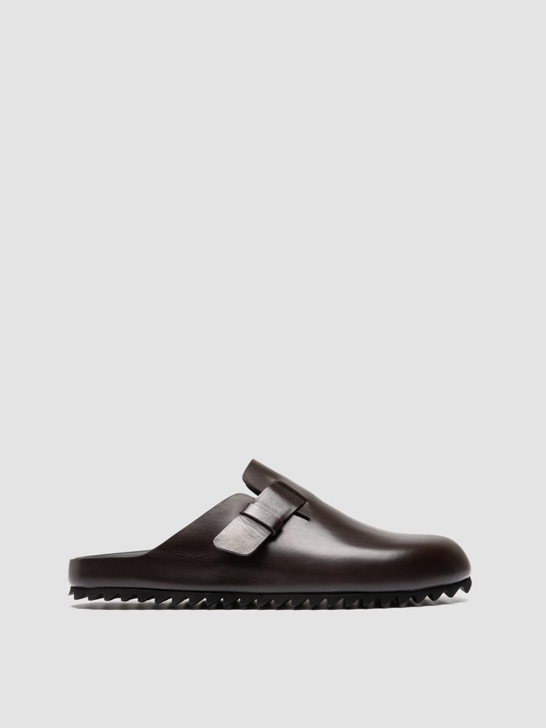 AGORÀ 012 - Brown Leather Mule Sandals