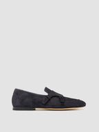 AIRTO 010 - Blaue Monk-Loafer aus Wildleder