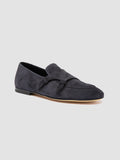 AIRTO 010 - Blue Suede Monk Loafers - thumb image 3,side view