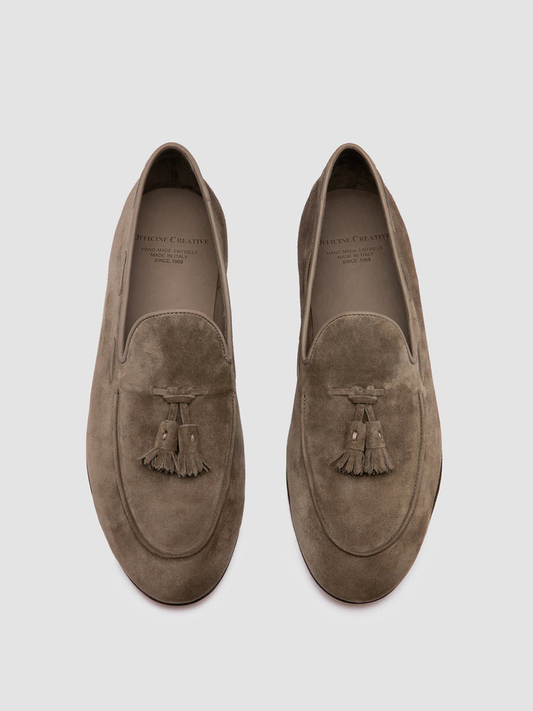 AIRTO 013 - Taupe Suede Tassel Loafers