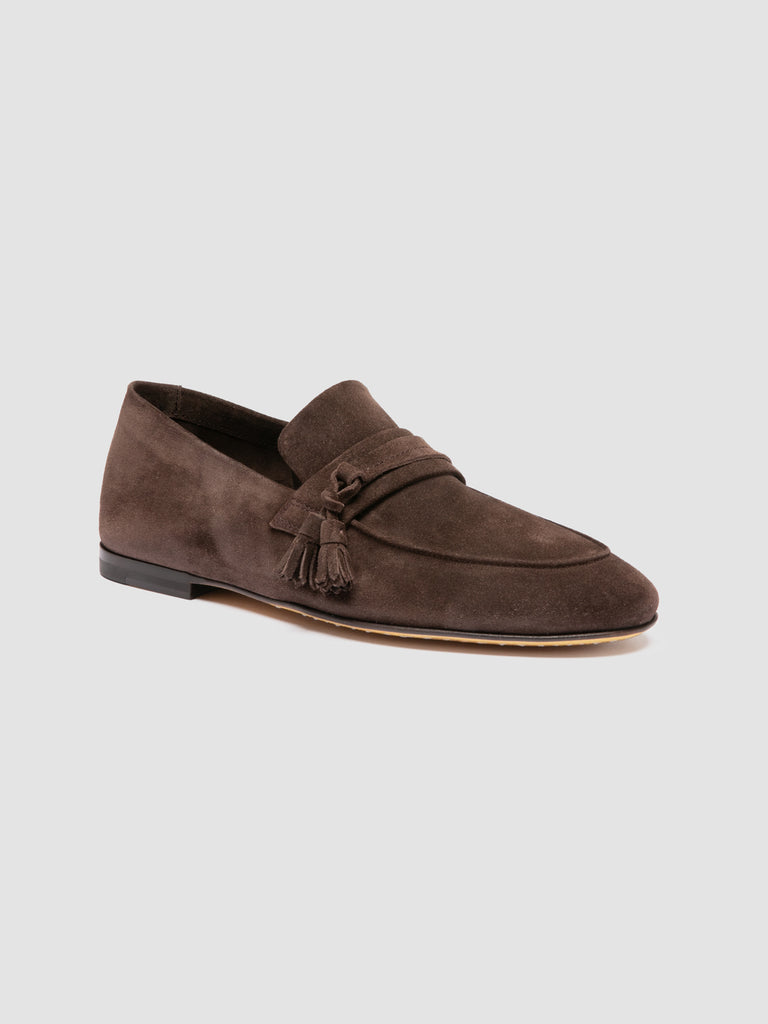 AIRTO 017 - Brown Suede Penny Loafers