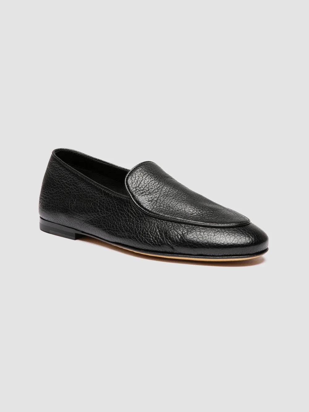 AIRTO 018 Black Leather Loafers - image 3,side view
