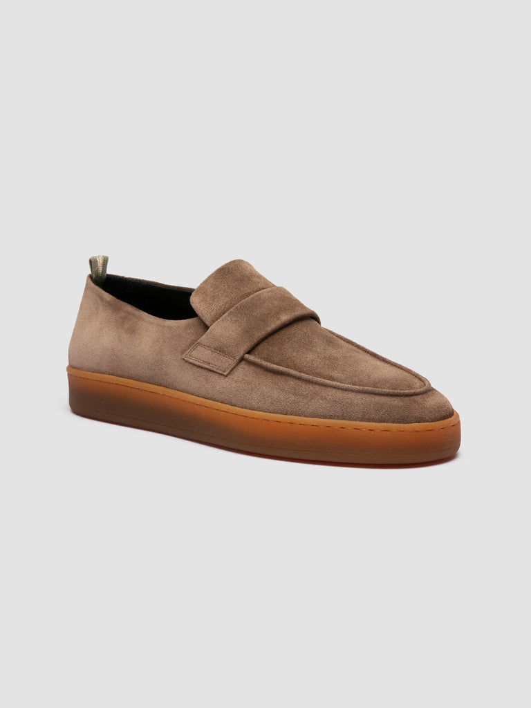 AMBRIE 001 - Brown Suede Penny Loafers