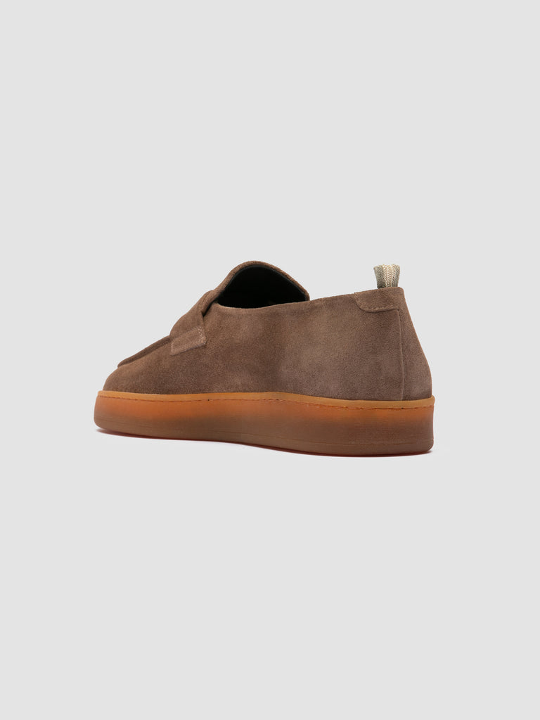 AMBRIE 001 - Brown Suede Penny Loafers