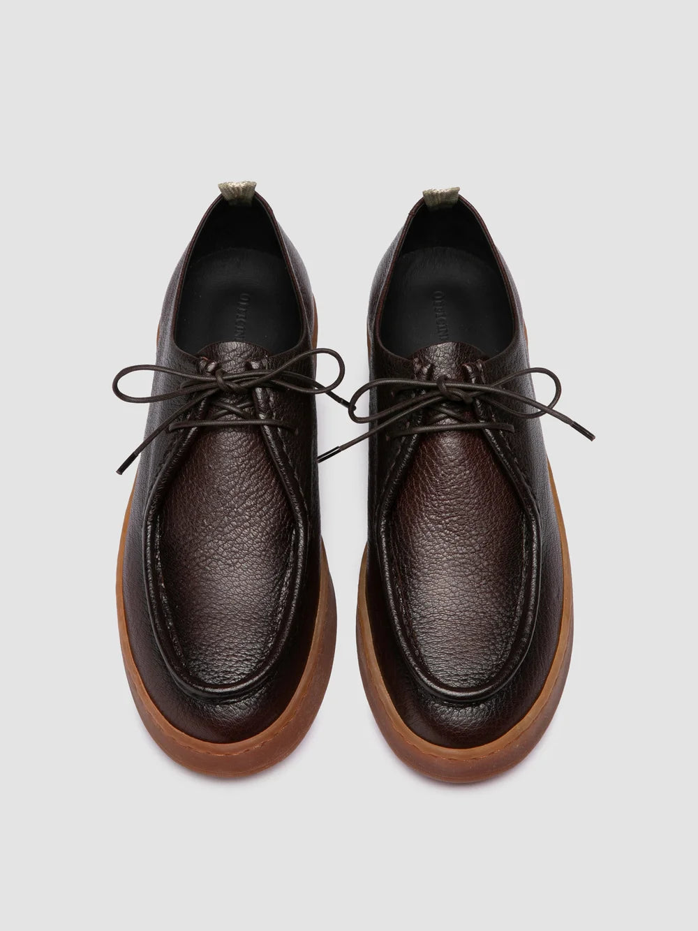 AMBRIE 003 - Braune Derby-Schuhe aus Leder - image 2,side view