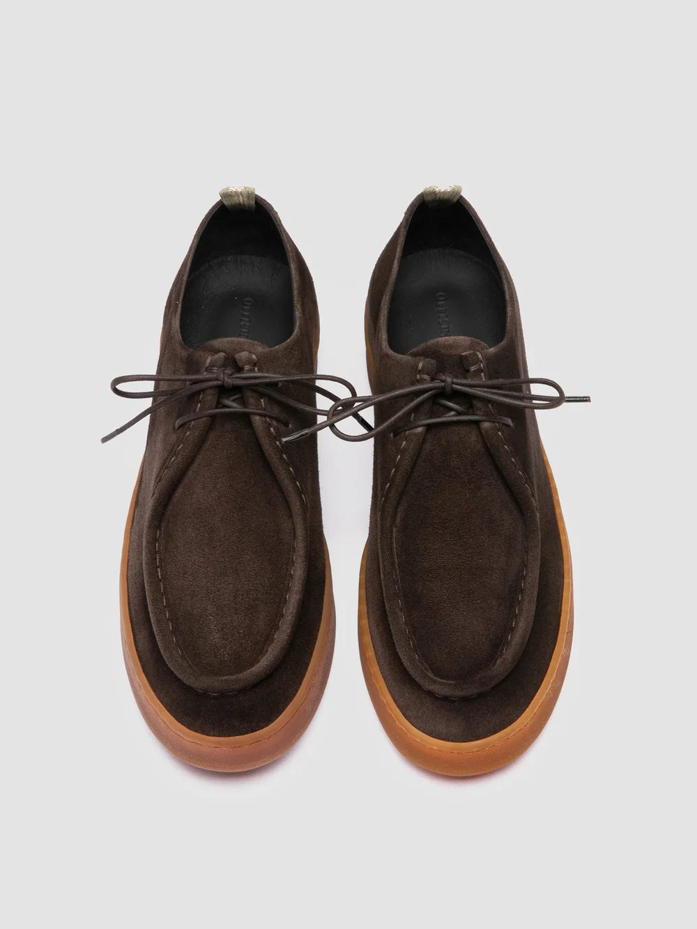 AMBRIE 003 - Braune Derby-Schuhe aus Wildleder - image 2,side view