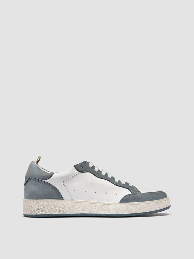 THE ANSWER 001 - White Leather and Suede Low Top Sneakers