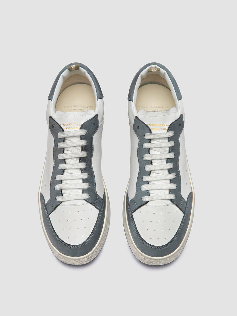 THE ANSWER 001 - White Leather and Suede Low Top Sneakers