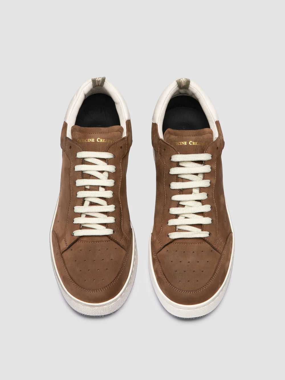 THE ANSWER 002 - Brown Leather and Suede Sneakers - image 2,side view