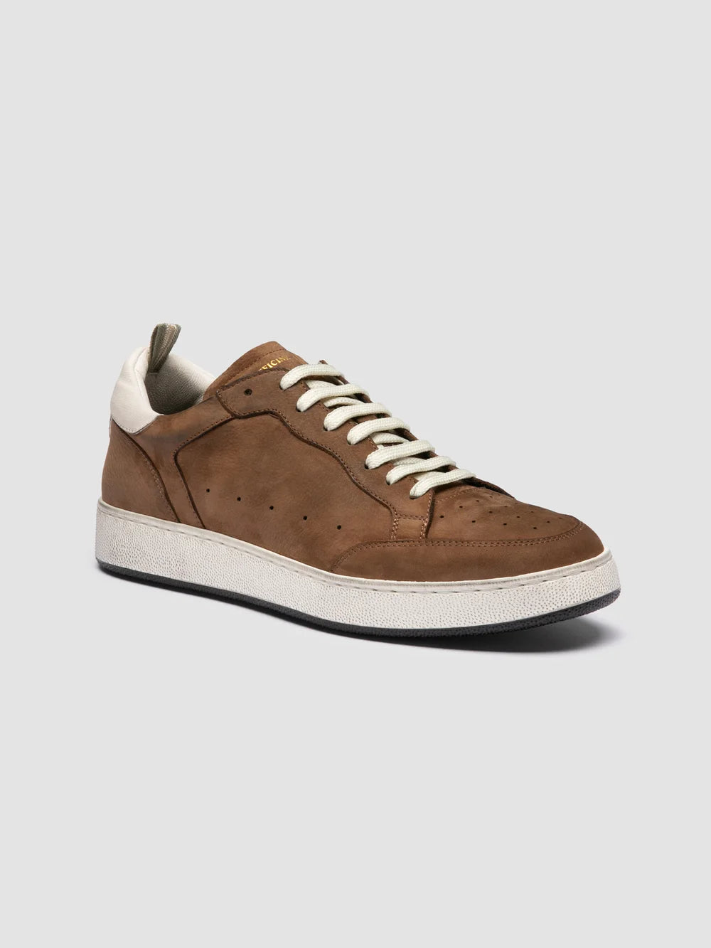 THE ANSWER 002 - Brown Leather and Suede Sneakers - image 3,side view