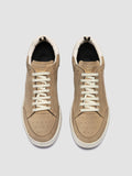 THE ANSWER 002 - Beige Leather and Suede Low Top Sneakers