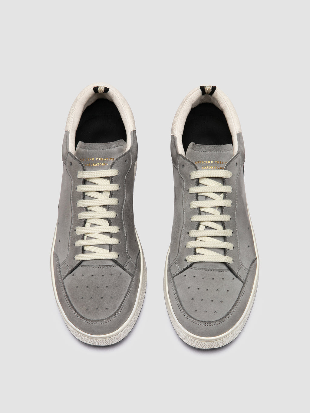 THE ANSWER 002 - Grey Leather and Suede Low Top Sneakers