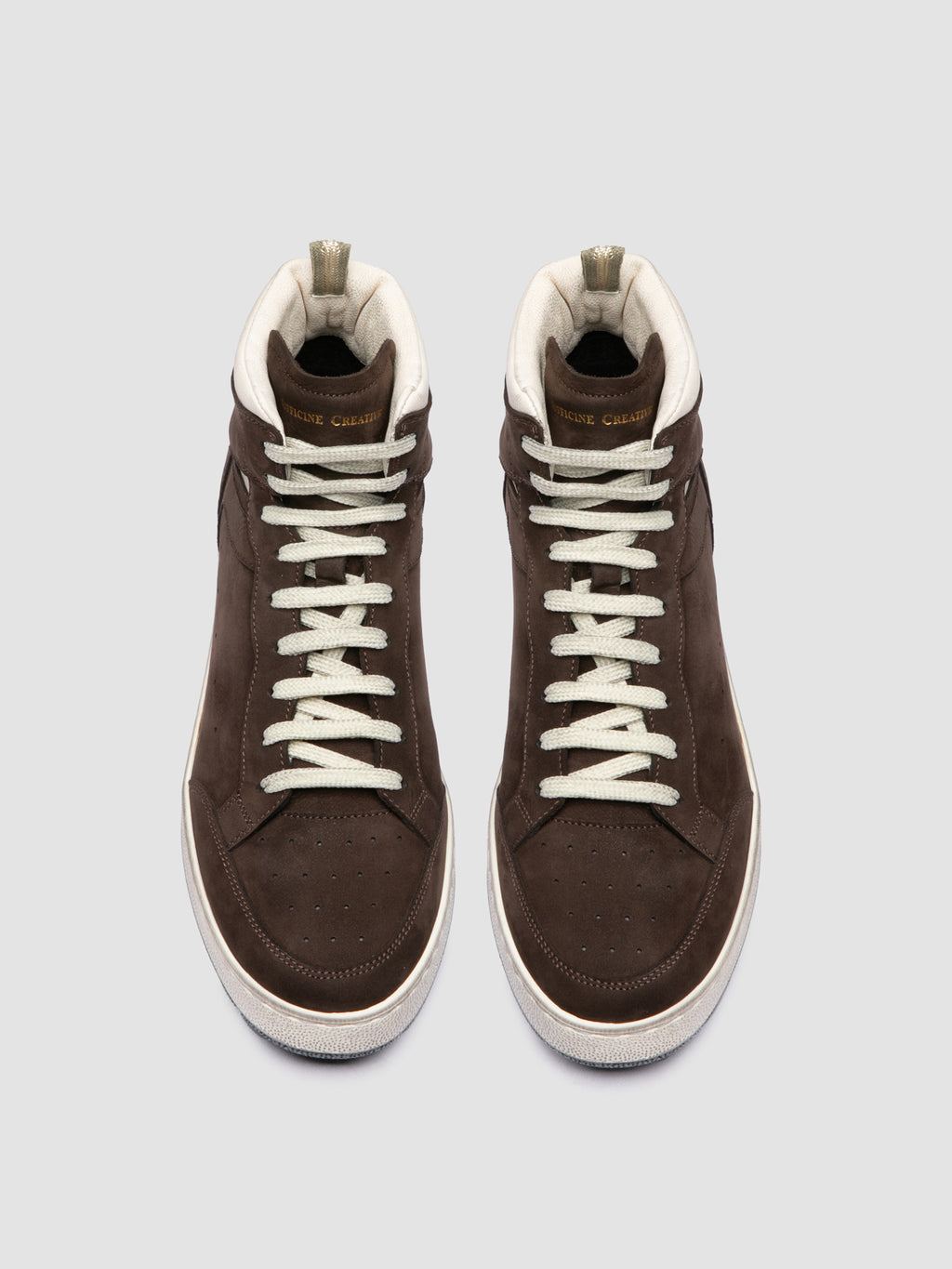 THE ANSWER 004 - Brown Leather and Suede Sneakers - image 2,side view