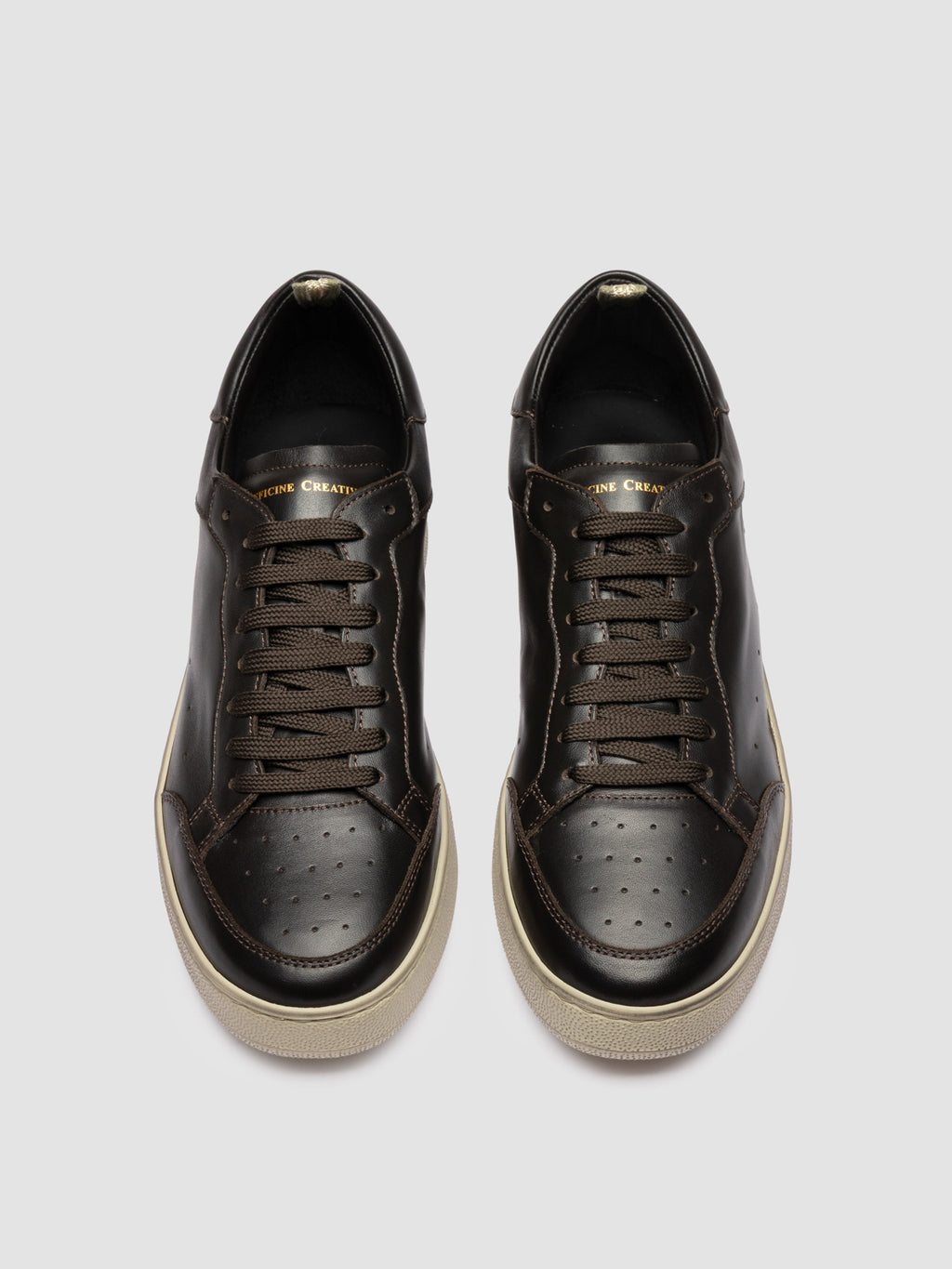 THE ANSWER 005 - Brown Leather Sneakers - image 2,side view