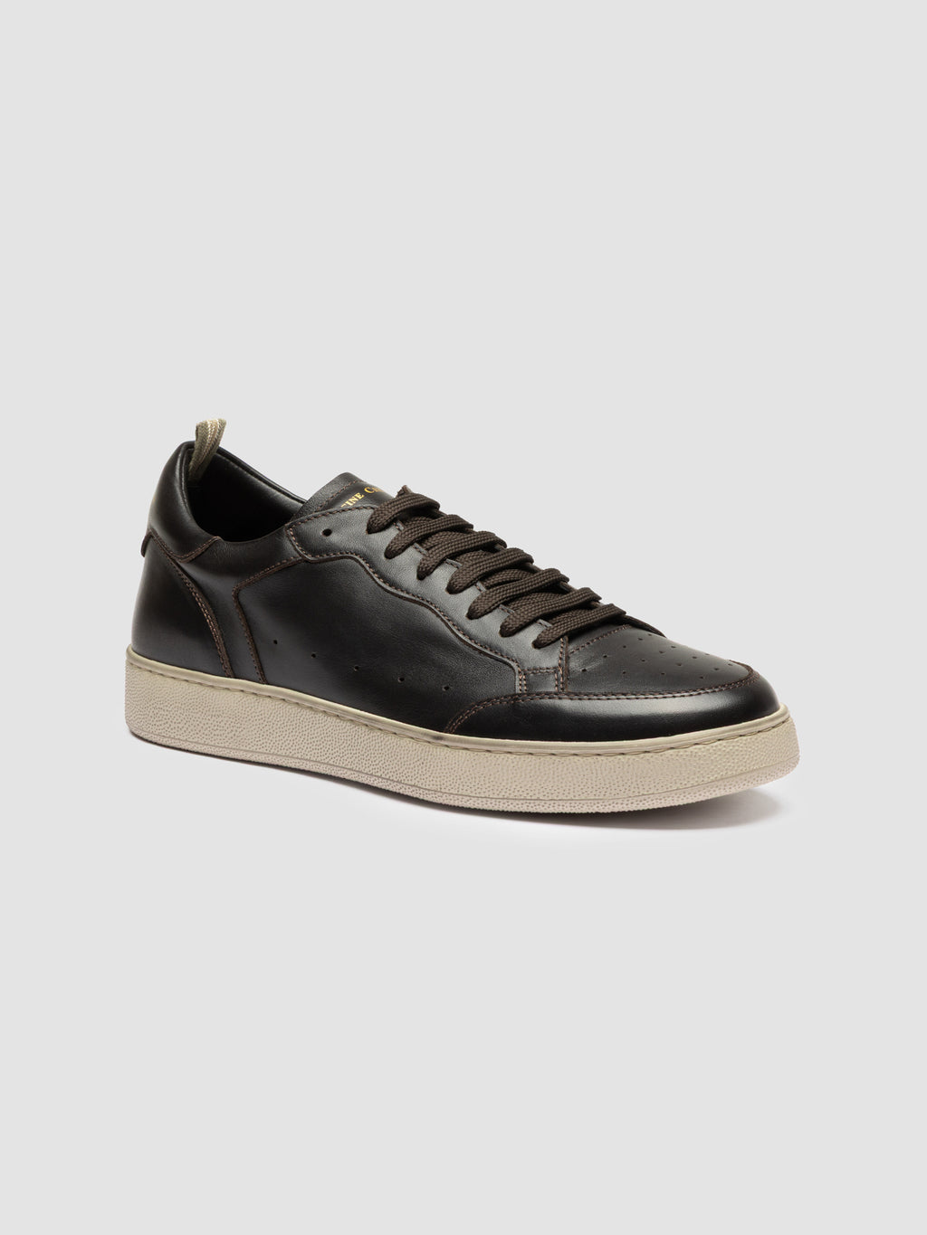 THE ANSWER 005 - Brown Leather Sneakers - image 3,side view