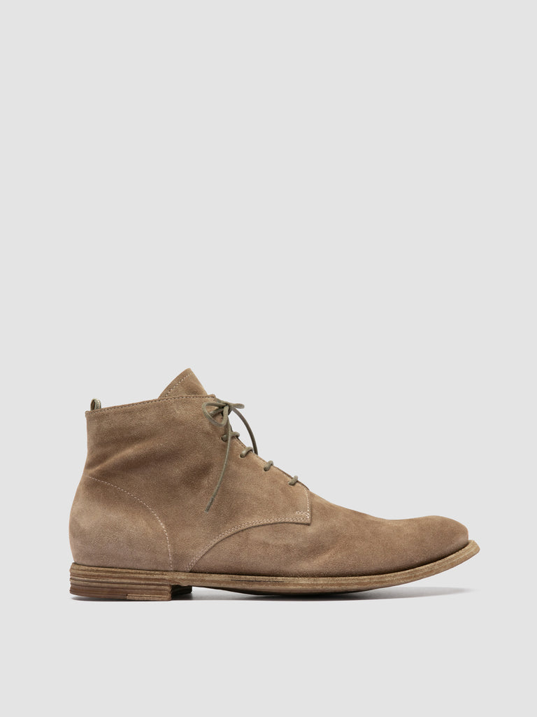 ARCHIVE 513 - Taupefarbene Schnürstiefel aus Wildleder