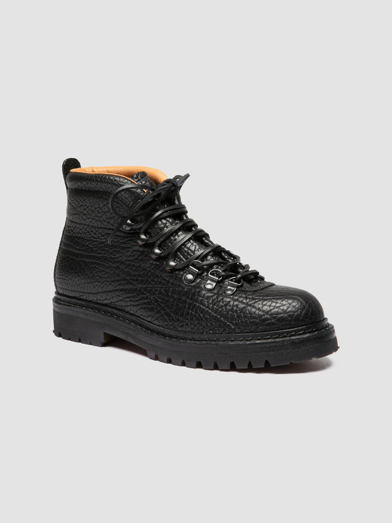 ARTIK FLEXI 002 - Black Leather Lace Up Boots