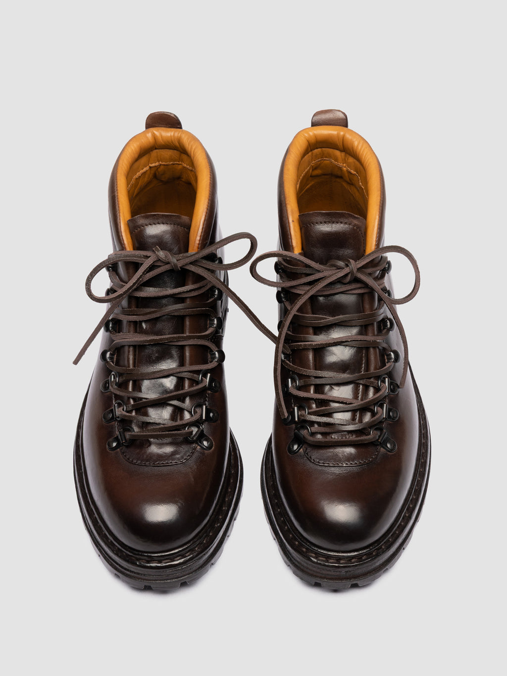 ARTIK 001 - Brown Leather Lace Up Boots - image 2,side view