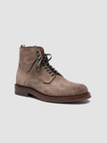 ASTON FLEXI 003 - Taupefarbene Schnürstiefel aus Wildleder - thumb image 3,side view