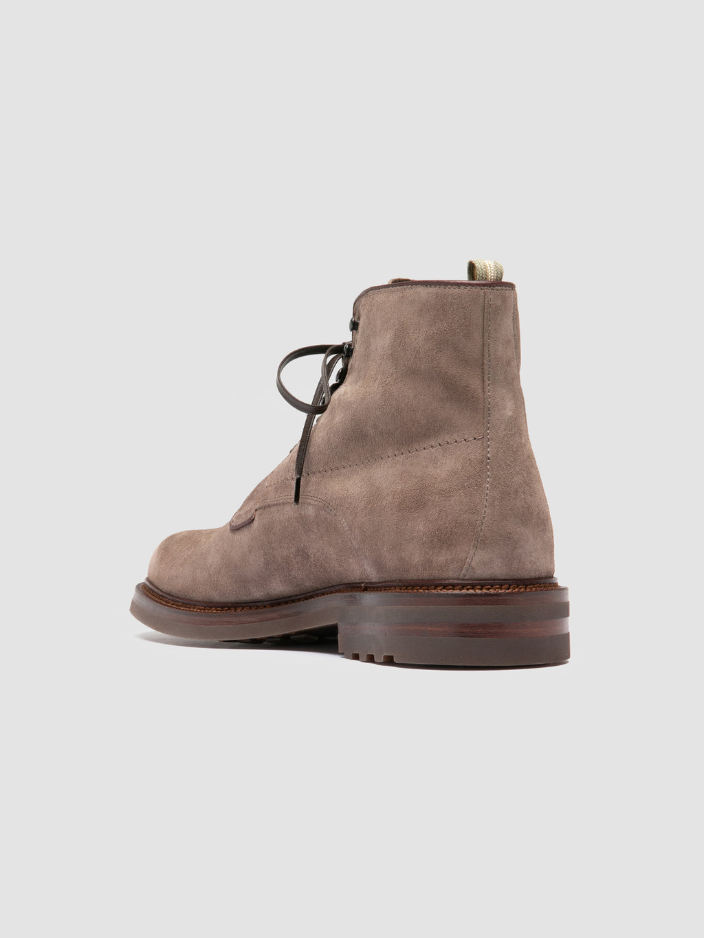 ASTON FLEXI 003 - Taupefarbene Schnürstiefel aus Wildleder - image 4,side view