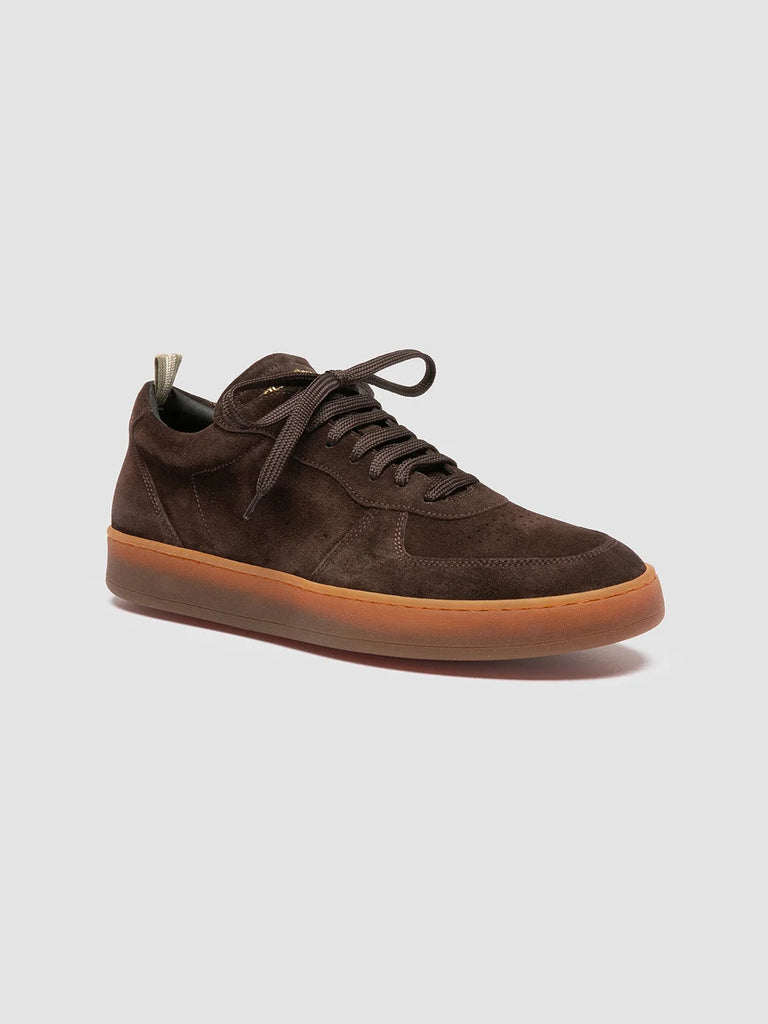 ASSET 001: Mens Brown Suede Low Top Sneakers Officine Creative - 3