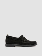 BALFRON FLEXI 003 - Black Suede Boat Shoes
