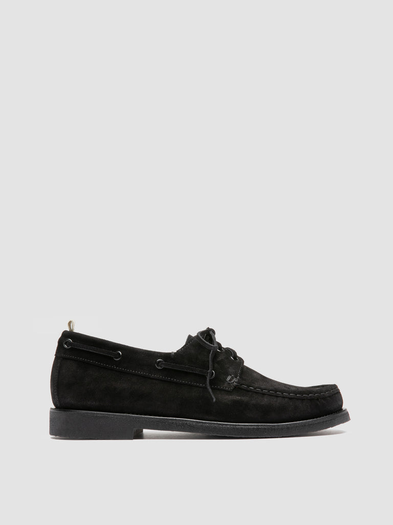 BALFRON FLEXI 003 - Schwarze Bootsschuhe aus Wildleder