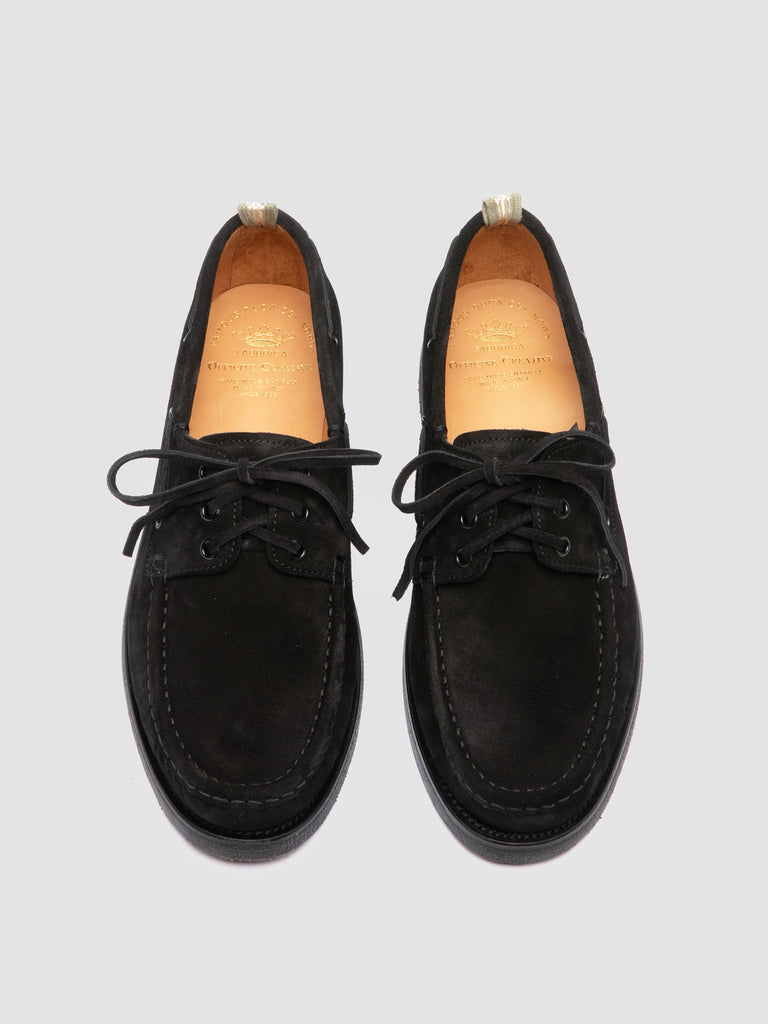 BALFRON FLEXI 003 - Schwarze Bootsschuhe aus Wildleder