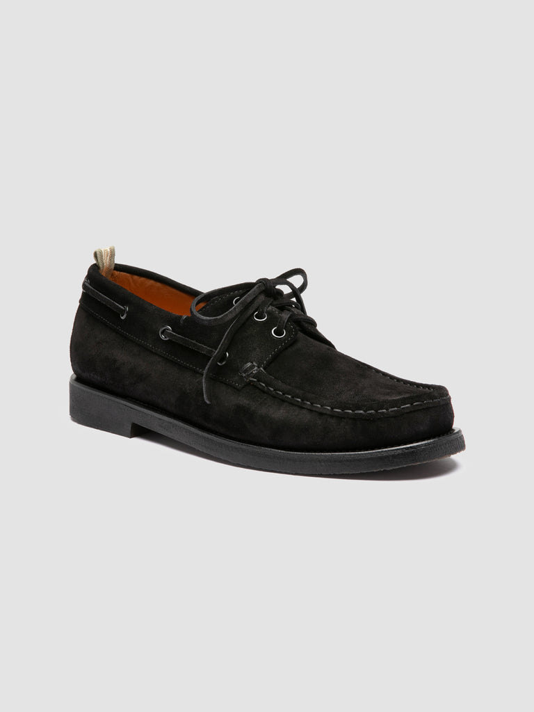 BALFRON FLEXI 003 - Schwarze Bootsschuhe aus Wildleder