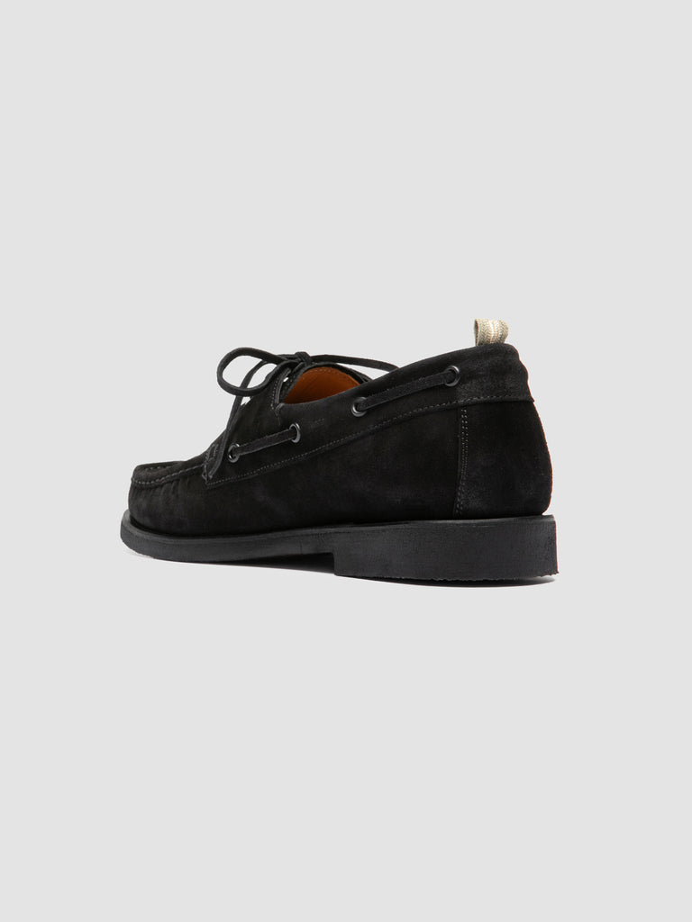 BALFRON FLEXI 003 - Schwarze Bootsschuhe aus Wildleder