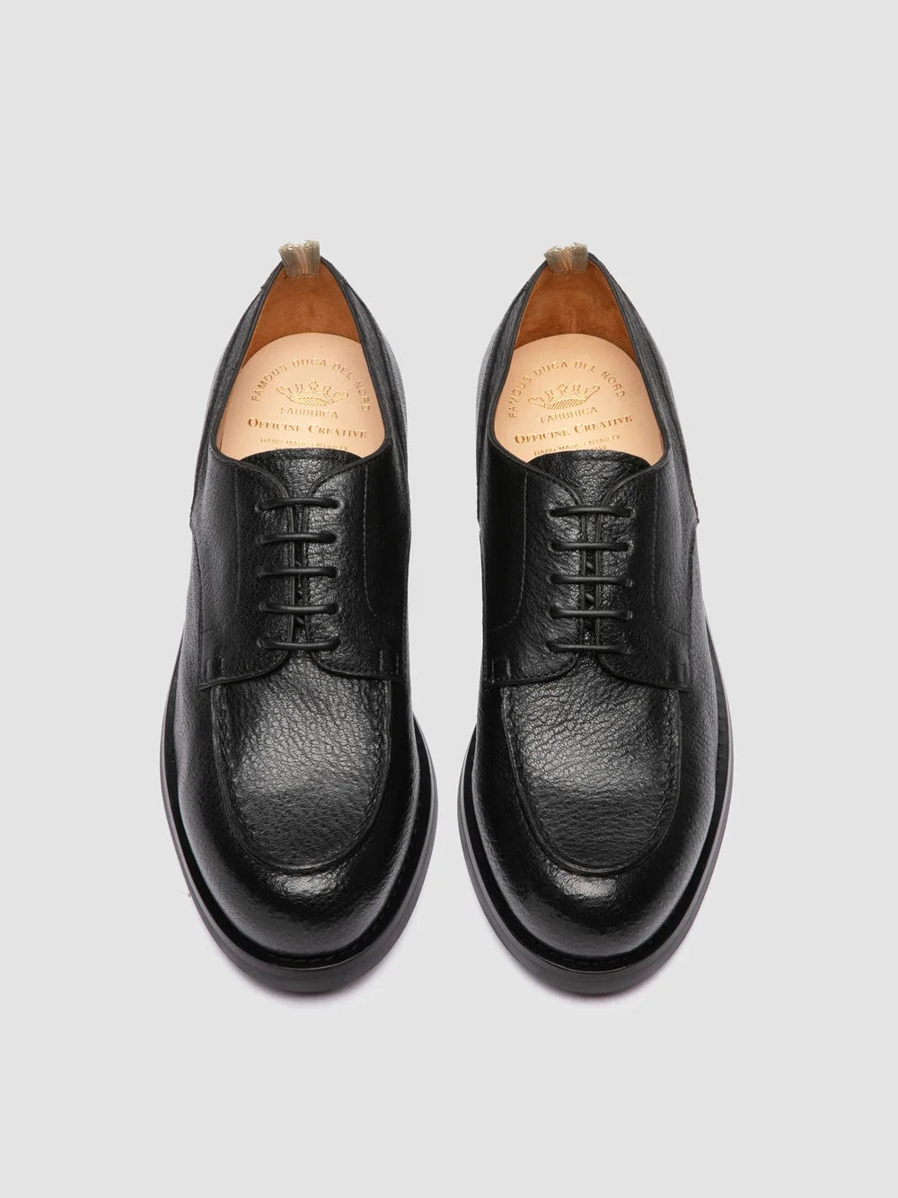 BALATA FLEXI 001 - Black Leather Derby Shoes - image 2,side view