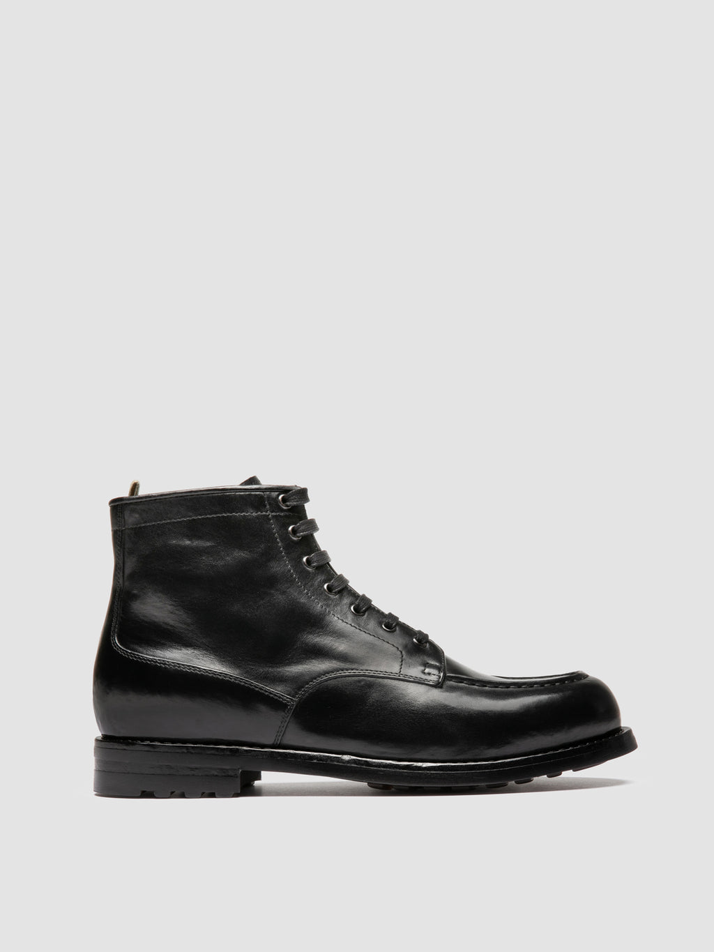 BALATA FLEXI 002 - Black Leather Lace Up Boots - image 1,side view