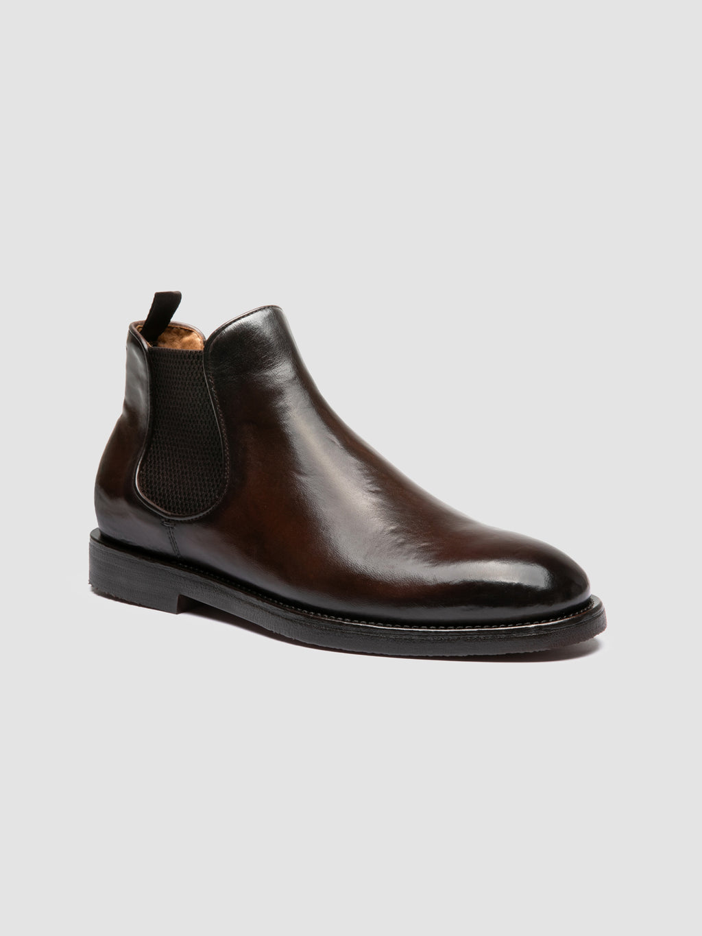 BARITON FLEXI 002 - Brown Leather Chelsea Boots - image 3,side view