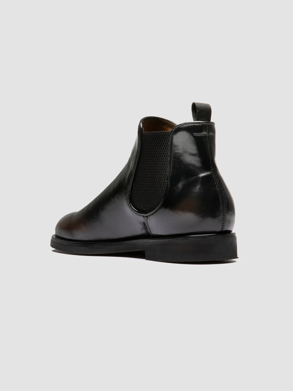 BARITON FLEXI 002 - Black Leather Chelsea Boots - image 4,side view